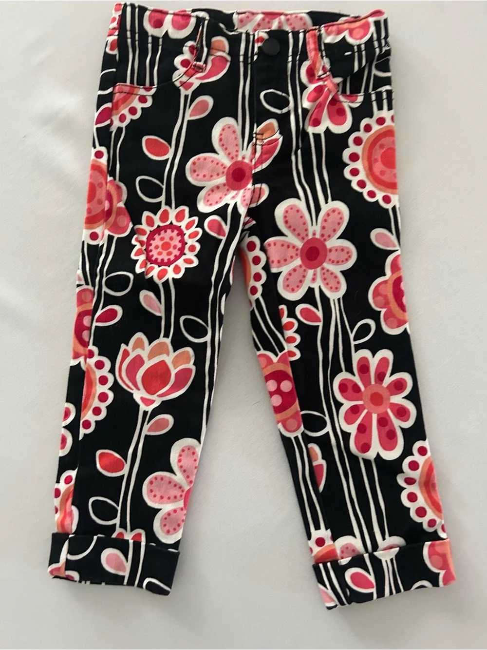Gymboree NWOT Purrfectly Fabulous Floral Cropped Jeans